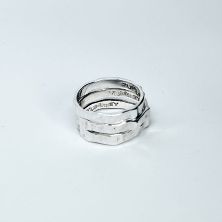 Srebrny pierscionek distortion yumrey srebro 925 ring