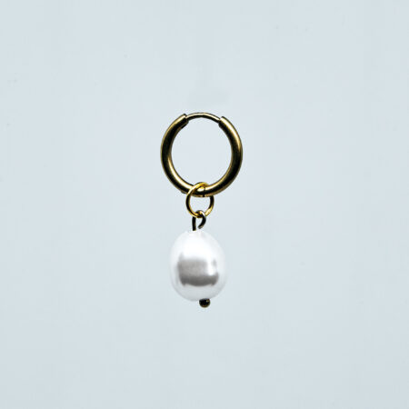 Pozłacane kolczyki APHRODITE z perłą Golden Earrings